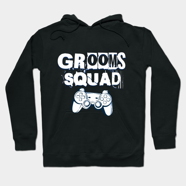 Grooms Squad Wedding Bachelor Party Groomsmen Gamer Gift Hoodie by IYearDesign